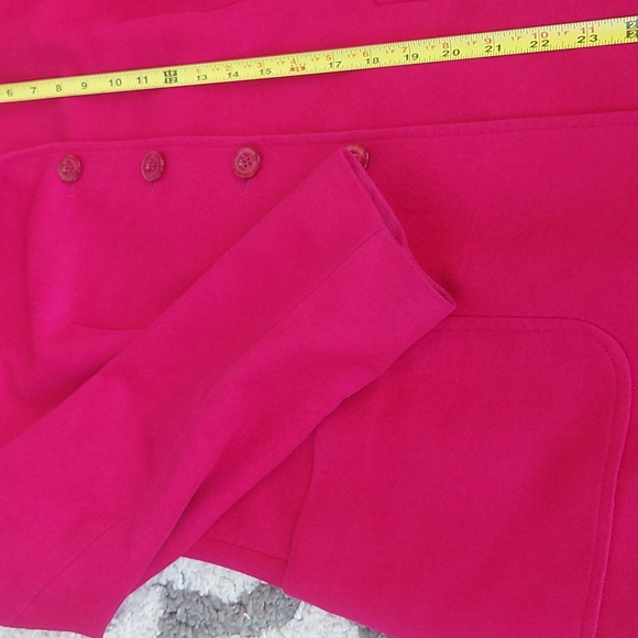 Escada Fuchsia Pink Wool Cashmere Blazer with Pockets Size 42 - Picture 6 of 10